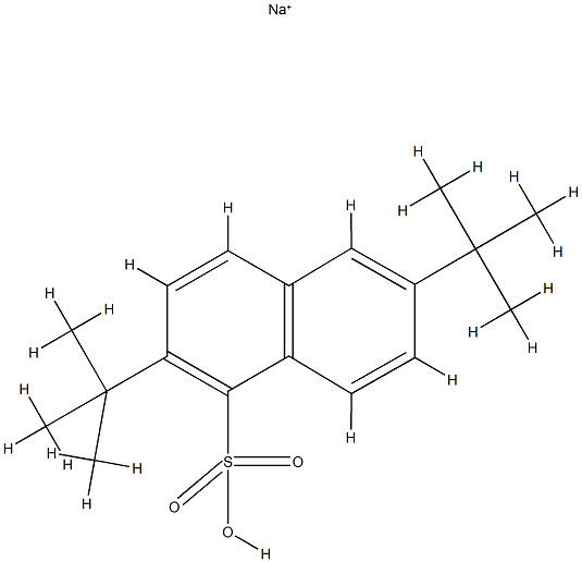 sodium (3,6or3,7)-bis(1,1-dimethylethyl)naphthalene-1-sulphonate Structure