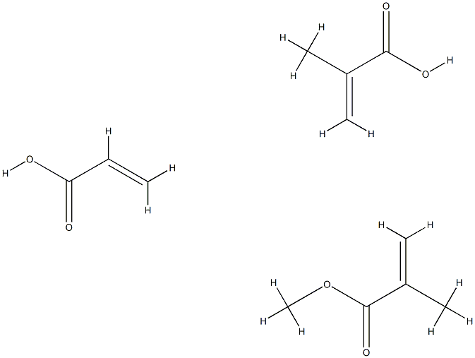 2-Propenoic acid, 2-methyl-, polymer with methyl 2-methyl-2-propenoate and 2-propenoic acid Structure