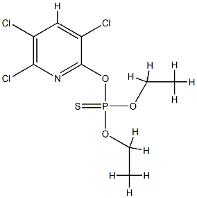 diethoxy-sulfanylidene-(3,5,6-trichloropyridin-2-yl)oxy-phosphorane Structure