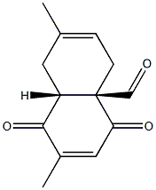 4a(4H)-Naphthalenecarboxaldehyde, 1,5,8,8a-tetrahydro-2,7-dimethyl-1,4-dioxo-, (4aR,8aS)-rel- (9CI) Structure