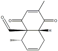4a(4H)-Naphthalenecarboxaldehyde, 1,5,8,8a-tetrahydro-2,5-dimethyl-1,4-dioxo-, (4aR,5R,8aS)-rel- (9CI) Structure