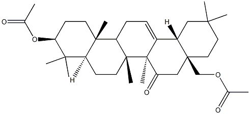 3β,28-비스(아세틸옥시)올레안-12-엔-15-온 구조식 이미지