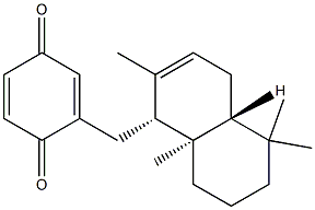 2-[[(1R)-1,4,4aβ,5,6,7,8,8a-Octahydro-2,5,5,8aα-tetramethylnaphthalen-1α-yl]methyl]-2,5-cyclohexadiene-1,4-dione 구조식 이미지