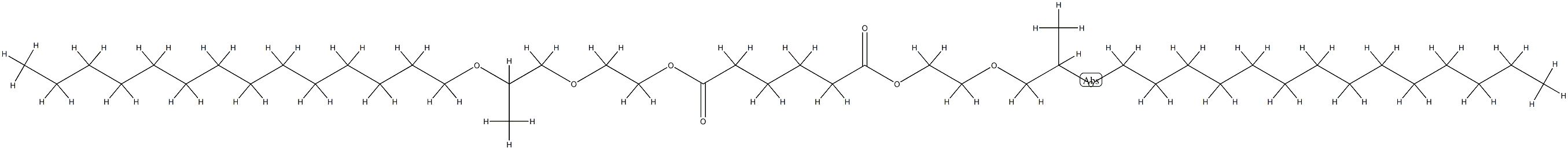 Methyloxiran Polymer mit Oxiranhexandioatditetradecylether (2:1), mittlere Molmasse 10 g/mol, 2 mol PO und 10 mol EO Structure