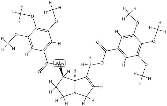 [(7R,8R)-7-(3,4,5-trimethoxybenzoyl)oxy-5,6,7,8-tetrahydro-3H-pyrroliz in-1-yl]methyl 3,4,5-trimethoxybenzoate 구조식 이미지