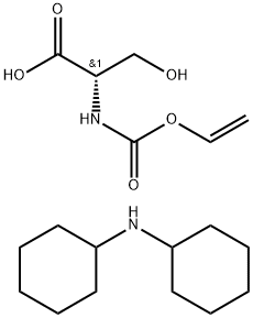 N-[(vinyloxy)carbonyl]-L-serine, compound with dicyclohexylamine (1:1) Structure