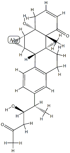 (22R)-6α,7α-Epoxy-5,22-dihydroxy-D(17a)-homo-18,26,27-trinor-5α-cholesta-2,13,15,17-tetrene-1,24-dione 구조식 이미지