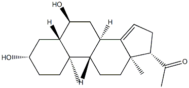 3β,6α-Dihydroxy-5α-pregn-14-en-20-one Structure