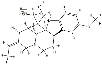 (2α)-1,2-Dihydro-17-hydroxy-10-methoxyakuammilan-16-methanol 구조식 이미지