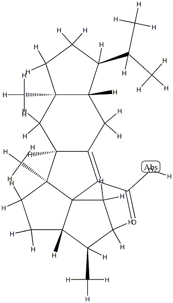 (3R,11aS)-2,3,3aβ,4,5,5a,5bα,6,6a,7,8,9,9aβ,10-Tetradecahydro-3β,5aα,6aα-trimethyl-9β-isopropyl-1H-pentaleno[1,6a-a]-s-indacene-11-carboxylic acid Structure