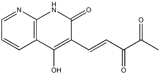 4-Pentene-2,3-dione,5-(1,2-dihydro-4-hydroxy-2-oxo-1,8-naphthyridin-3-yl)-(9CI) 구조식 이미지
