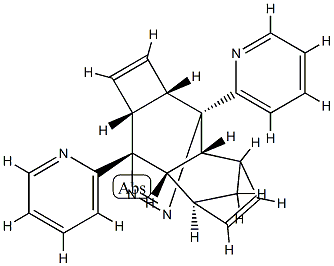 2aα,3,3aα,4,7,7aα,8,8aα-Octahydro-3,8-di(2-pyridinyl)-3β,8β-epiazo-4β,7β-methanocyclobuta[b]naphthalene 구조식 이미지