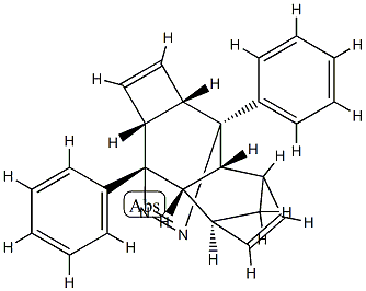 2aα,3,3aα,4,7,7aα,8,8aα-Octahydro-3,8-diphenyl-3β,8β-epiazo-4β,7β-methanocyclobuta[b]naphthalene 구조식 이미지