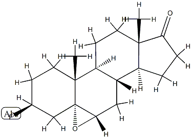 5,6α-Epoxy-3β-fluoro-5α-androstan-17-one Structure