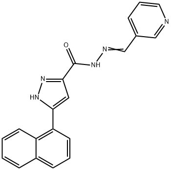 3-(1-naphthyl)-N'-(3-pyridinylmethylene)-1H-pyrazole-5-carbohydrazide 구조식 이미지