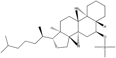 6α-트리메틸실릴옥시-5α-콜레스탄 구조식 이미지