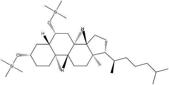 3β,6β-Bis[(trimethylsilyl)oxy]-5α-cholestane Structure