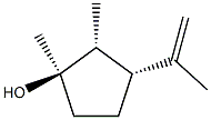 [1R,(+)]-1,2α-Dimethyl-3α-(1-methylethenyl)cyclopentane-1β-ol Structure
