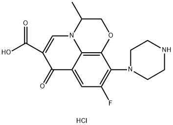 Desmethyl Ofloxacin Hydrochloride 구조식 이미지