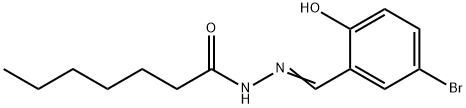 (E)-N-(5-bromo-2-hydroxybenzylidene)heptanehydrazide 구조식 이미지