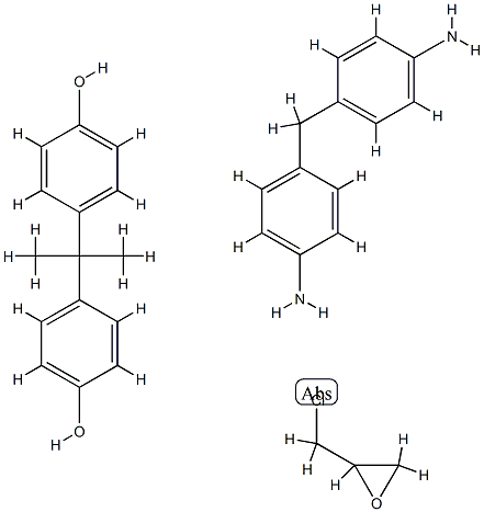 페놀,4,4-(1-메틸에틸리덴)비스-,(클로로메틸)옥시란및4,4-메틸렌비스벤젠아민중합체 구조식 이미지