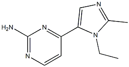 2-Pyrimidinamine,4-(1-ethyl-2-methyl-1H-imidazol-5-yl)-(9CI) Structure