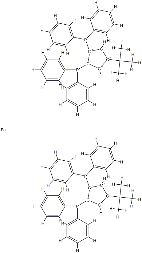 4,4'-Bis(t-butyl)-1,1',2,2'-tetrakis(diphenylphosphino)ferrocene, 98% HiersoPHOS-5 Structure