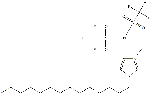 1-METHYL-3-TETRADECYLIMIDAZOLIUMBIS(TRIFLUOROMETHYLSULFONYL)이미드 구조식 이미지