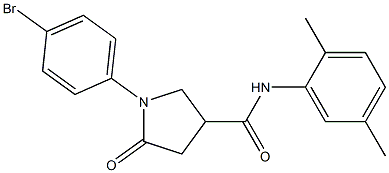 1-(4-bromophenyl)-N-(2,5-dimethylphenyl)-5-oxopyrrolidine-3-carboxamide 구조식 이미지