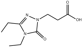 1H-1,2,4-Triazole-1-propanoicacid,3,4-diethyl-4,5-dihydro-5-oxo-(9CI) 구조식 이미지