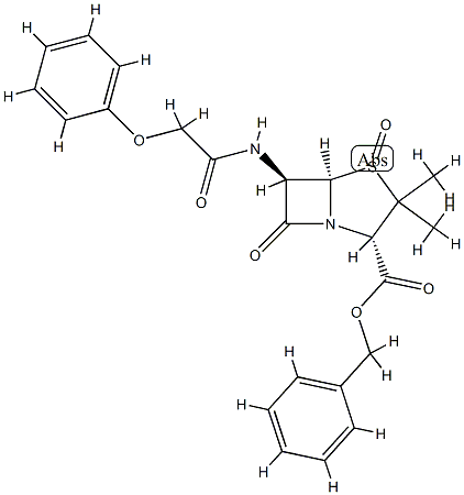 Sulfoxide benzyl ester penoxymethylene cyllyn acid Structure