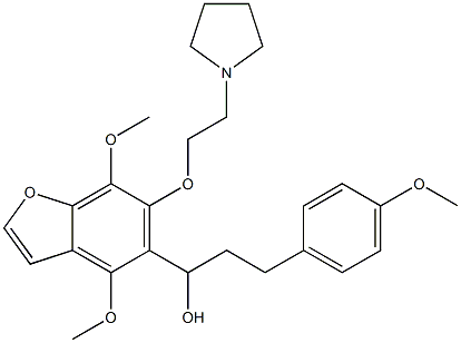 4,7-Dimethoxy-α-[2-(4-methoxyphenyl)ethyl]-6-[2-(1-pyrrolidinyl)ethoxy]-5-benzofuranmethanol Structure