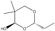 1,3-Dioxan-4-ol, 2-ethyl-5,5-dimethyl-, (2R,4S)-rel- (9CI) 구조식 이미지