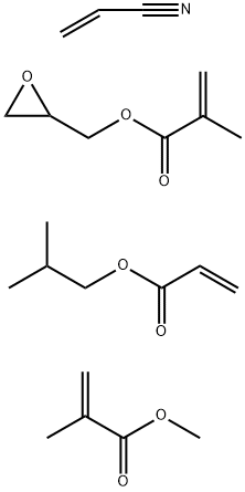 2-프로펜산,2-메틸-,메틸에스테르,2-메틸프로필2-프로페노에이트,옥시라닐메틸2-메틸-2-프로페노에이트및2-프로펜니트릴중합체 구조식 이미지