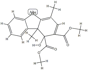 1,9b-Dihydro-1-hydroxy-4,9b-dimethyl-1,2-dibenzofurandicarboxylic acid dimethyl ester Structure