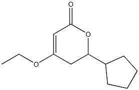 2H-Pyran-2-one,6-cyclopentyl-4-ethoxy-5,6-dihydro-(9CI) Structure