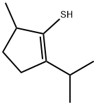 1-Cyclopentene-1-thiol,5-methyl-2-(1-methylethyl)-(9CI) 구조식 이미지