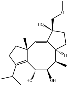 (1R)-1,2,3,3aα,4,5,6,8,9,9a-Decahydro-7-isopropyl-1-methoxymethyl-4β,9aβ-dimethyldicyclopenta[a,d]cyclooctene-1α,5β,6α-triol Structure