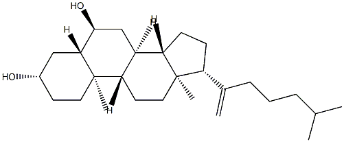 5α-Cholest-20-ene-3β,6α-디올 구조식 이미지