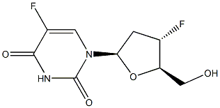 5-fluoro-2',3'-dideoxy-3'-fluorouridine Structure