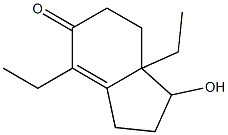 5H-Inden-5-one,4,7a-diethyl-1,2,3,6,7,7a-hexahydro-1-hydroxy-(9CI) 구조식 이미지