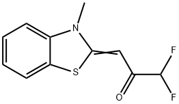 2-Propanone,1,1-difluoro-3-(3-methyl-2(3H)-benzothiazolylidene)-(9CI) 구조식 이미지