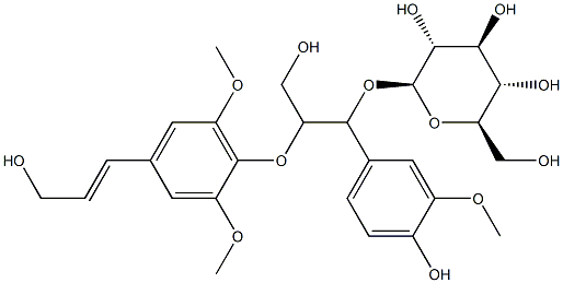 erythro-Guaiacylglycerol β-sinapyl ether 7-O-glucoside 구조식 이미지