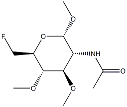 Methyl 2-(acetylamino)-6-fluoro-3-O,4-O-dimethyl-2,6-dideoxy-α-D-glucopyranoside Structure