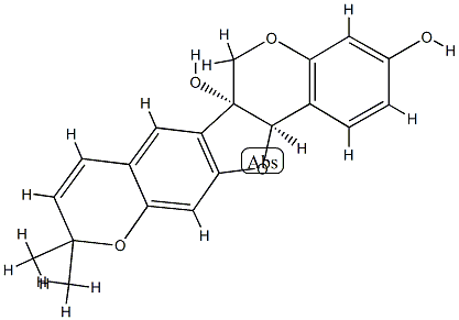 (6aS)-6a,13aα-Dihydro-10,10-dimethyl-6H,10H-furo[3,2-c:4,5-g']bis[1]benzopyran-3,6aα-diol Structure