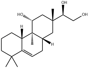 (R)-1-[(2R)-1,2,3,4,4a,4bα,5,6,7,8,10,10aα-Dodecahydro-4β-hydroxy-2,4aβ,8,8-tetramethylphenanthren-2-yl]-1,2-ethanediol Structure