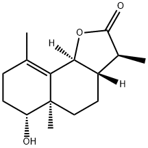 (3S)-3aβ,4,5,5a,6,7,8,9bα-Octahydro-6α-hydroxy-3,5aα,9-trimethylnaphtho[1,2-b]furan-2(3H)-one Structure