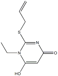 4(3H)-Pyrimidinone,3-ethyl-6-hydroxy-2-(2-propenylthio)-(9CI) 구조식 이미지