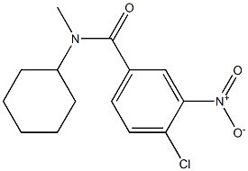 4-chloro-N-cyclohexyl-N-methyl-3-nitrobenzamide 구조식 이미지