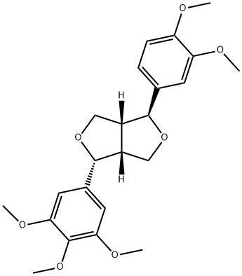 (1S,3aβ,6aβ)-1β-(3,4-Dimethoxyphenyl)-3a,4,6,6a-tetrahydro-4α-(3,4,5-trimethoxyphenyl)-1H,3H-furo[3,4-c]furan 구조식 이미지